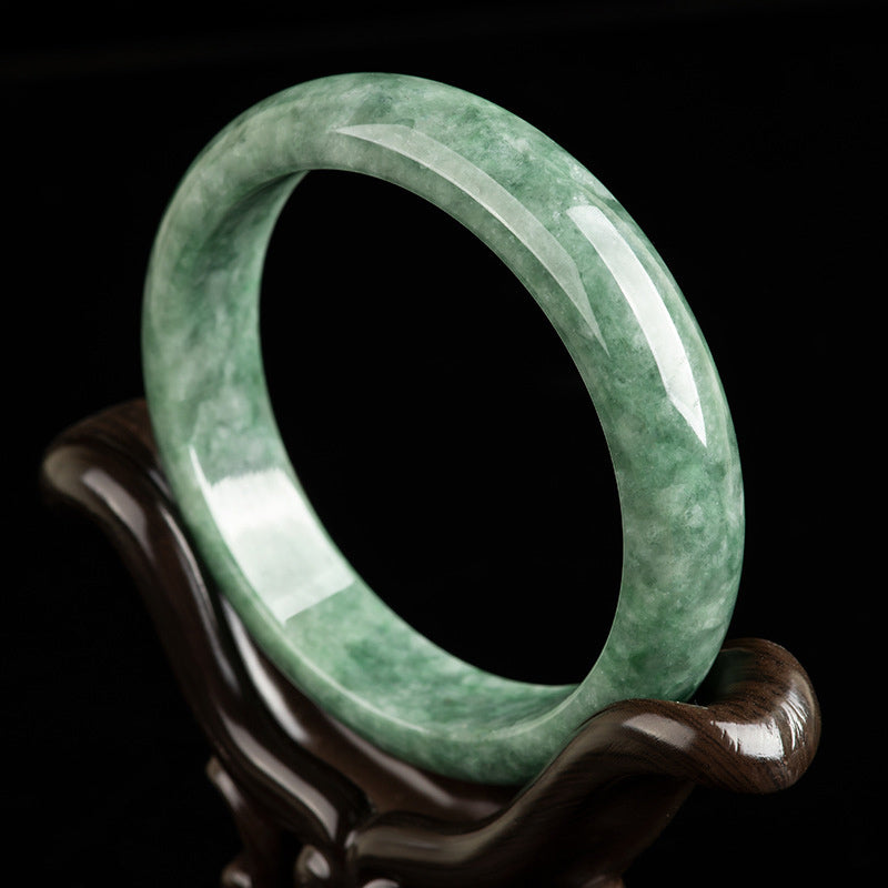 Buddha Stones Natural Jade Luck Wealth Bangle Bracelet - 62mm - image 1