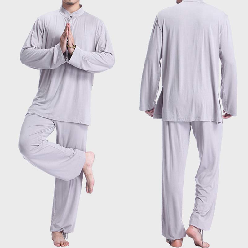 Meditation Prayer Spiritual Zen Tai Chi Practice Yoga Clothing Men's Set - image 2