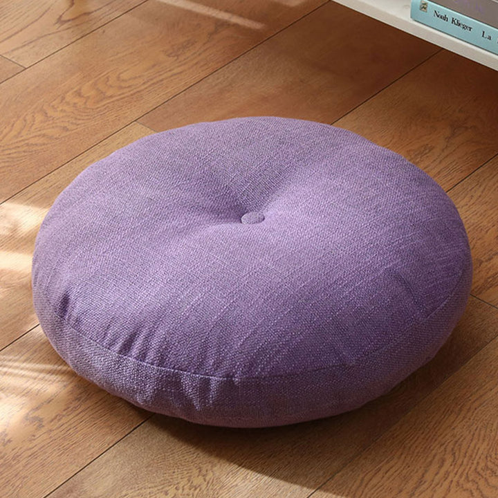 Lotus Simple Pattern Linen Meditation Seat Cushion Home Living Room Decoration - Detachable - 40cm*10cm - Orchid - image 13
