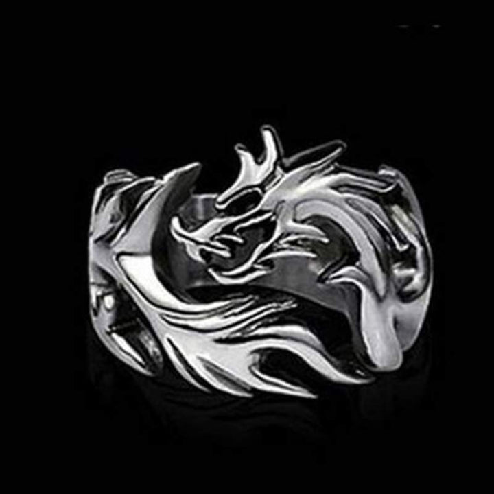 Buddha Stones Dragon Pattern Protection Strength Adjustable Ring - image 10