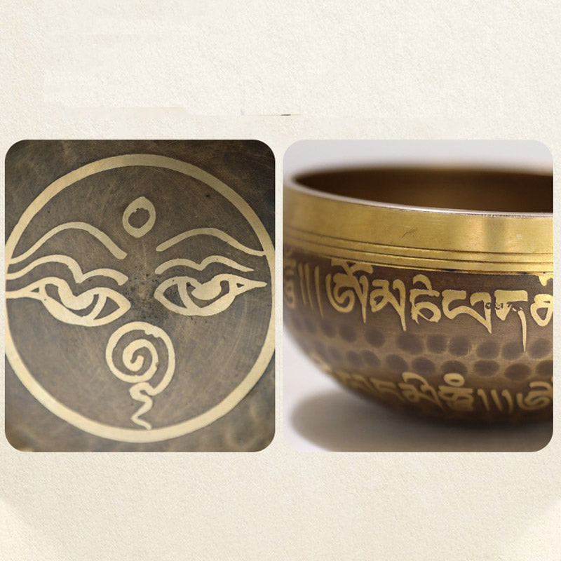Tibetan Sound Bowl Handcrafted for Yoga and Meditation Singing Bowl Set - image 9
