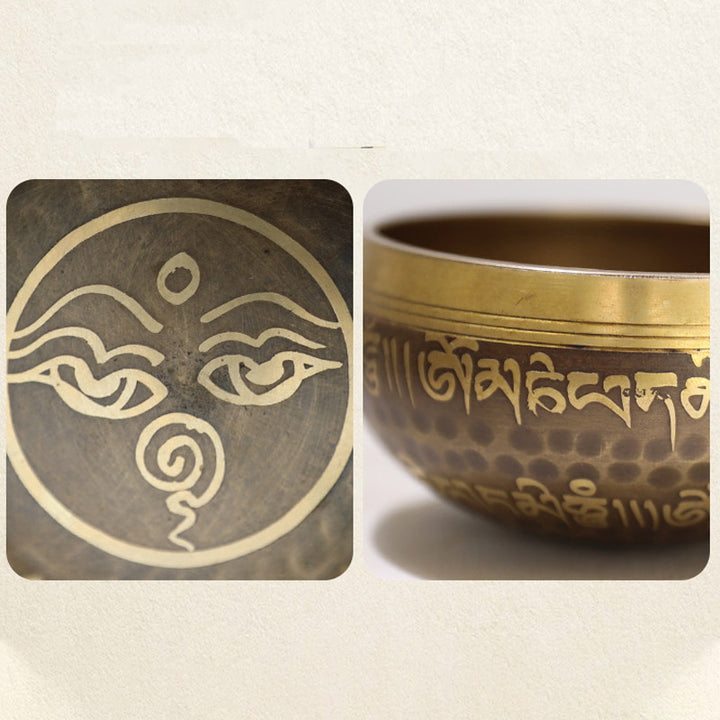 Tibetan Sound Bowl Handcrafted for Yoga and Meditation Singing Bowl Set - image 9