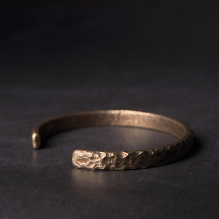 Buddha Stones Simple Design Copper Wealth Cuff Bracelet - image 9