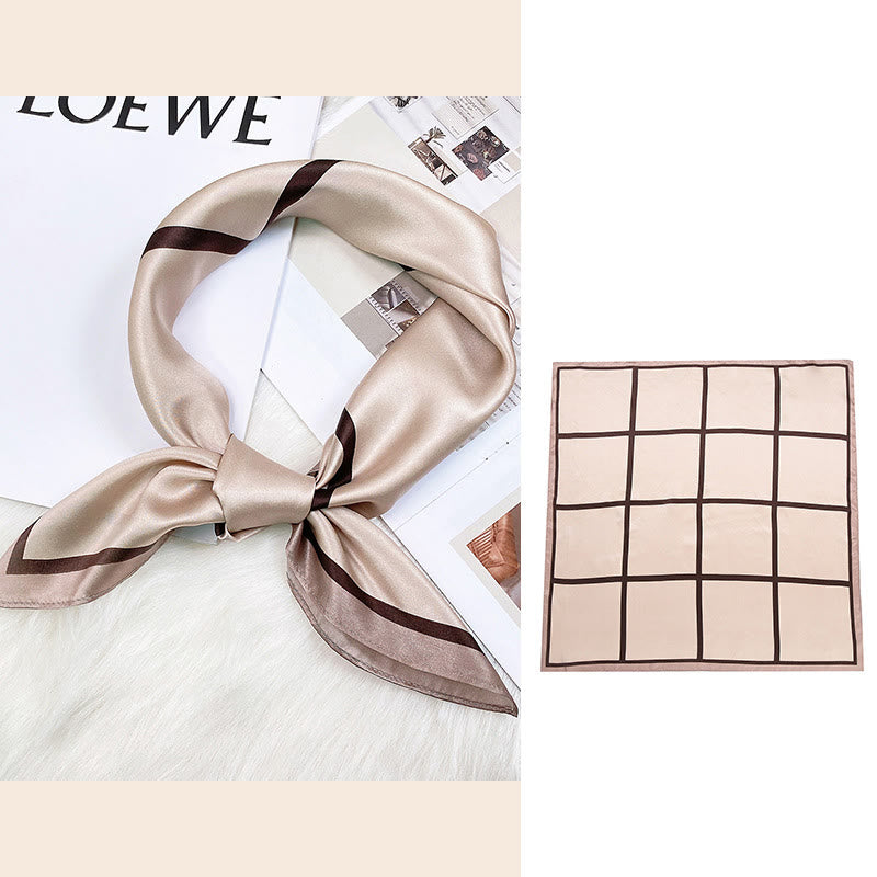 Buddha Stones Pastoral Scene Hot Air Balloon Spring Blossom 100% Mulberry Silk Neck Hair Scarf - Plaid - image 32