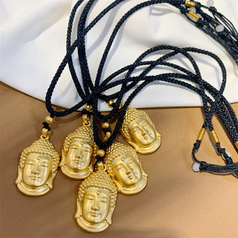 Gold Buddha Copper Wealth Necklace Pendant - image 10