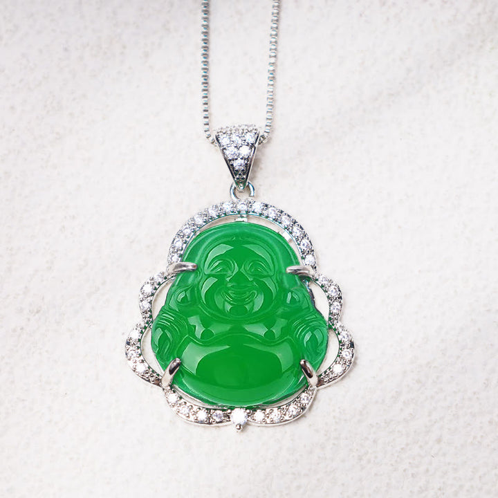 Buddha Stones Good Luck Laughing Buddha Necklace - image 8