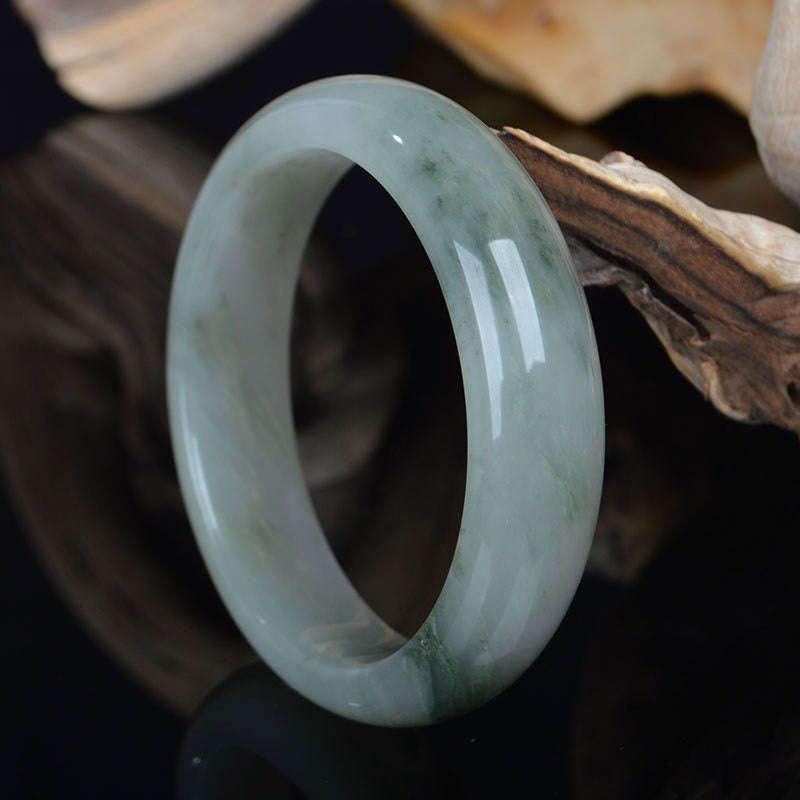 Natural Jade Luck Healing Bangle Bracelet - 62mm - image 1