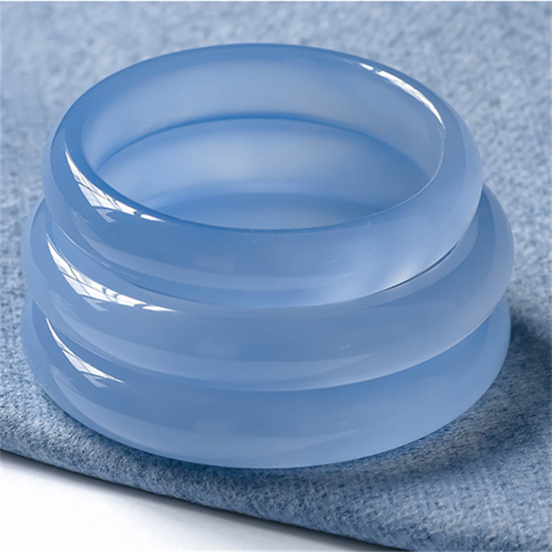 Blue Chalcedony Emotional Balance Bracelet Bangle - image 4