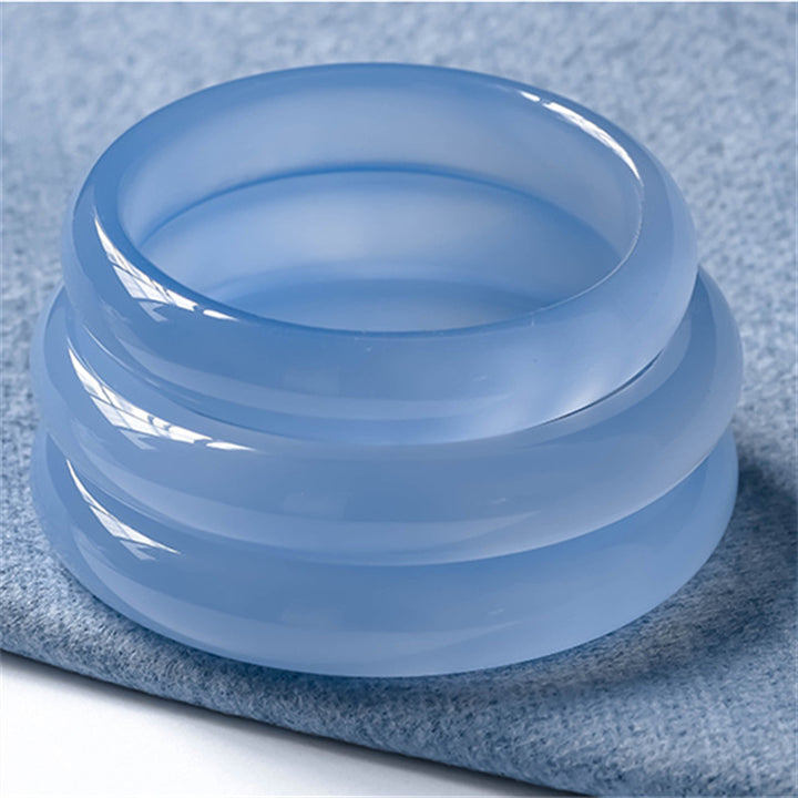 Blue Chalcedony Emotional Balance Bracelet Bangle - image 4