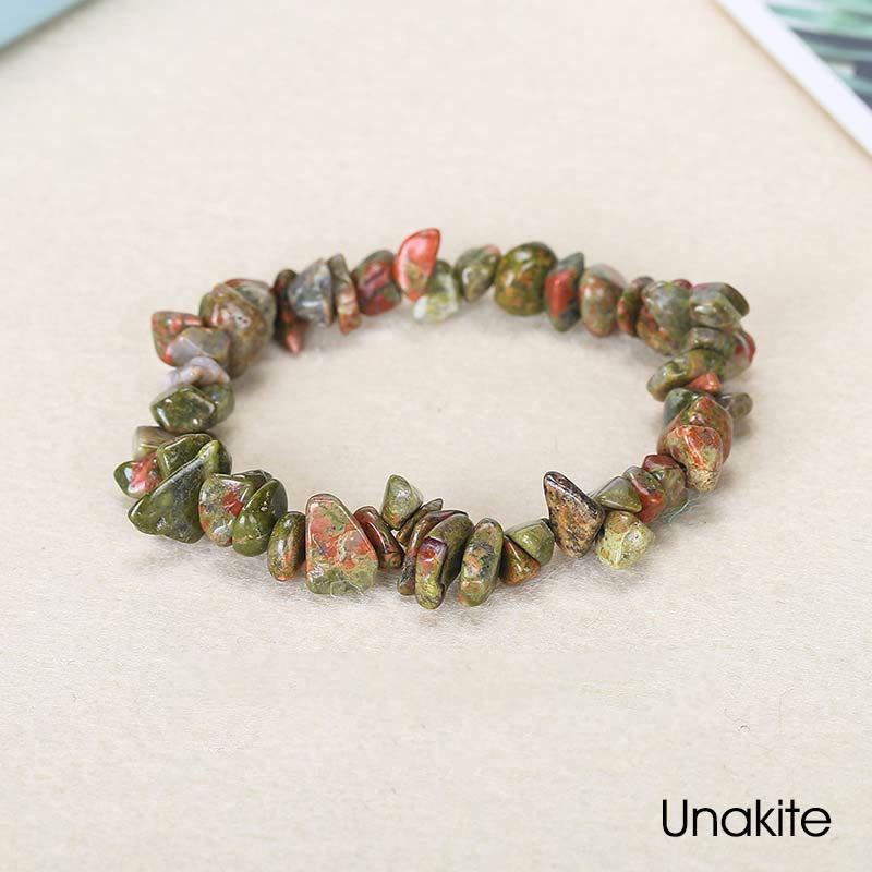 Natural Irregular Shape Crystal Stone Warmth Soothing Bracelet