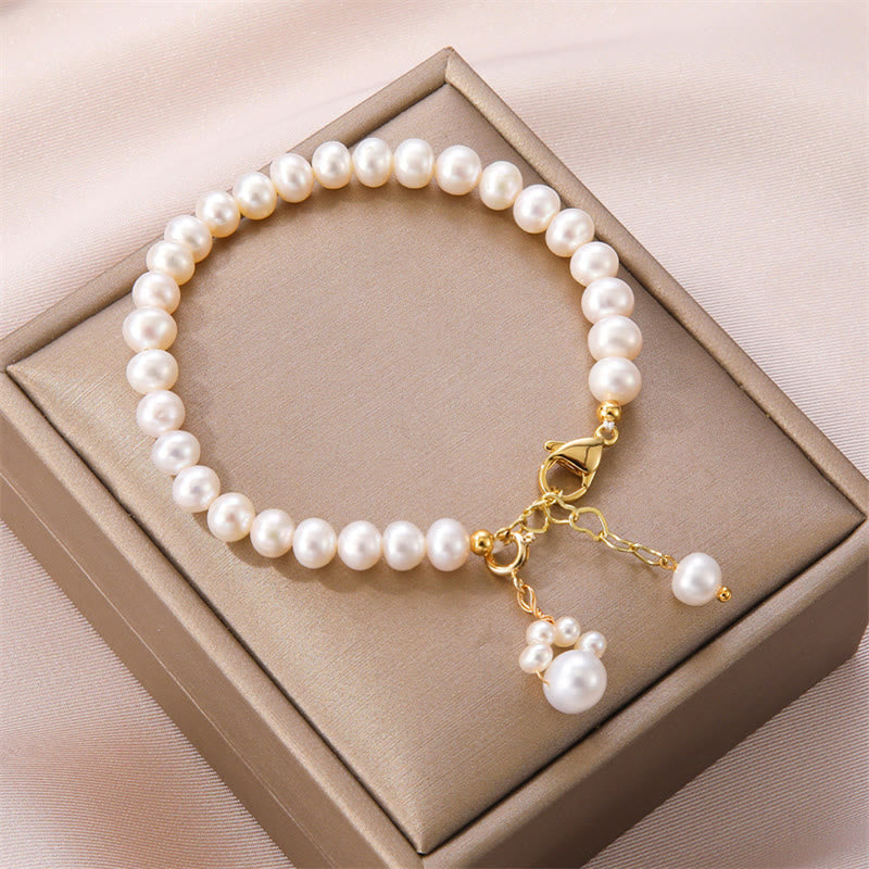 Buddha Stones Pearl Cat Paw Healing Chain Bracelet - Pearl(Healing♥Wisdom) - image 1