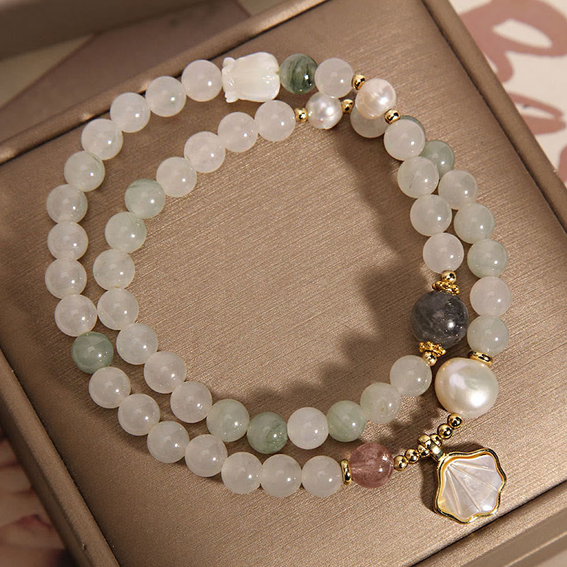 Buddha Stones Double Layer Jade Shell Luck Bracelet