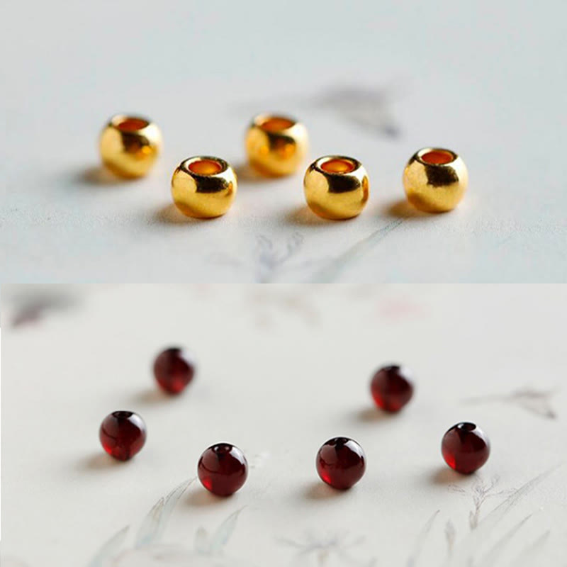 Buddha Stones 999 Gold Koi Fish Natural Garnet Protection Bracelet - image 16