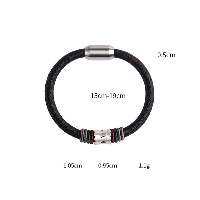 Buddha Stones 999 Sterling Silver Om Mani Padme Hum Peace Magnetic Buckle Bracelet - image 12