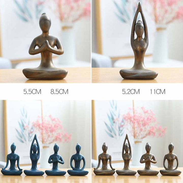 Abstract Yoga Meditation Exercise Ceramics Spiritual Figurine Sculpture Decoration - image 18