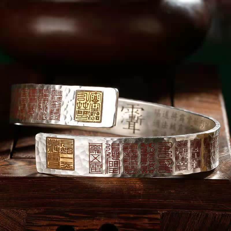 Letters Copper Balance Healing Cuff Bracelet Bangle - Copper - image 1