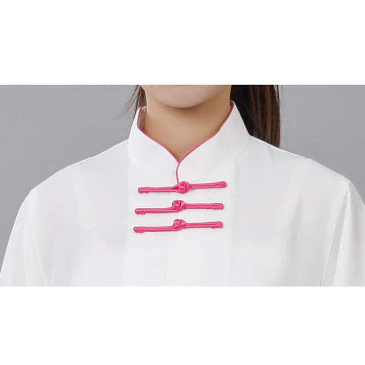 Lotus Flower Leaf Pattern Tai Chi Meditation Prayer Spiritual Zen Practice Clothing Women's Set - image 17