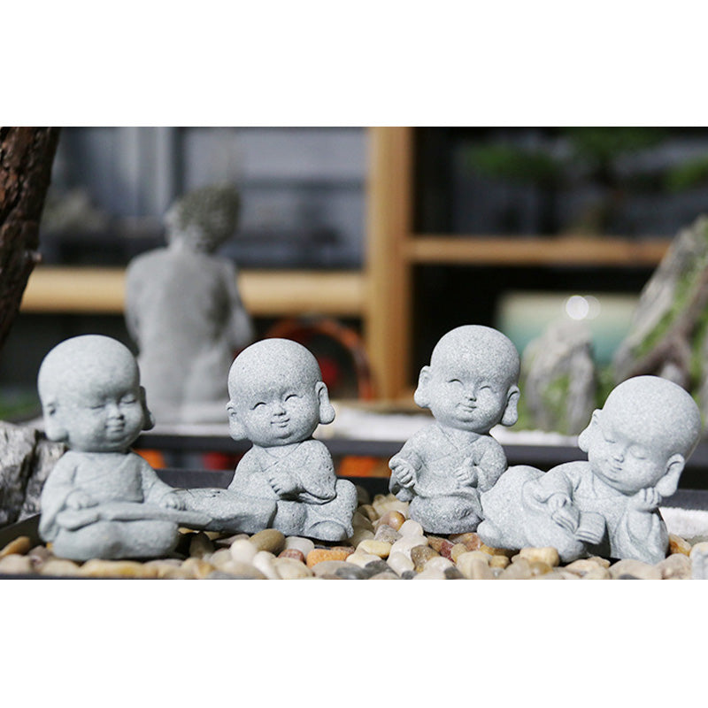 Buddha Stones Meditation Prayer Monk Buddha Statue Serenity Home Decoration - image 17