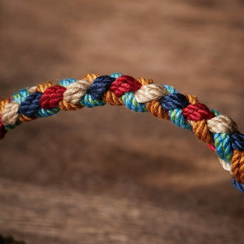 Buddha Stones Hand-Woven Multicolor Tibetan Luck Rope Bracelet - image 9
