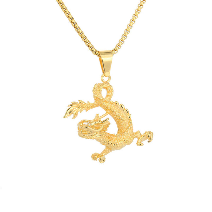 Buddha Stones Dancing Dragon Pattern Luck Necklace Pendant - image 5