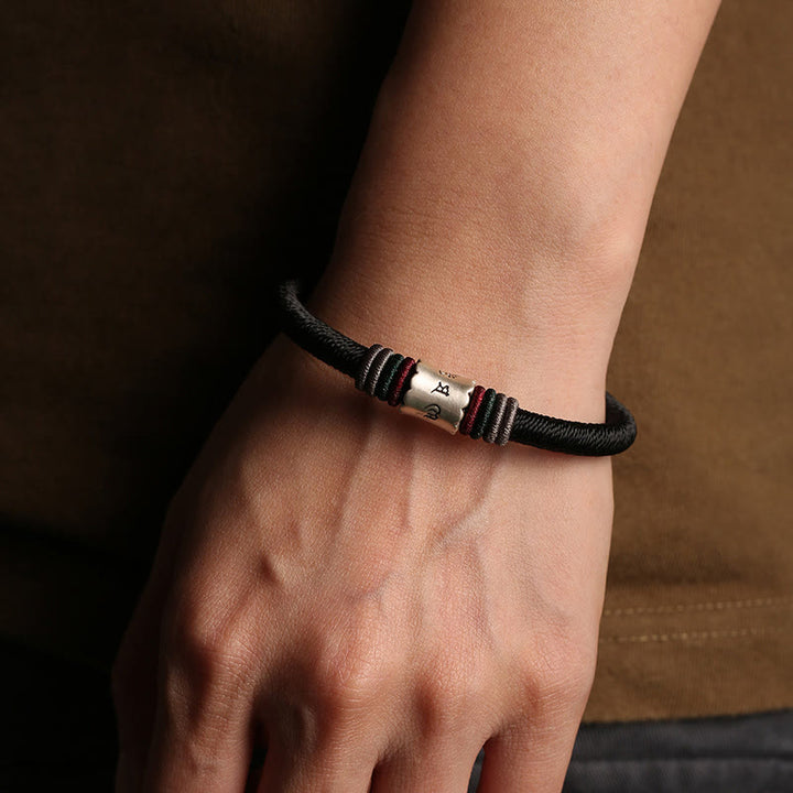 Buddha Stones 999 Sterling Silver Om Mani Padme Hum Peace Magnetic Buckle Bracelet - image 8