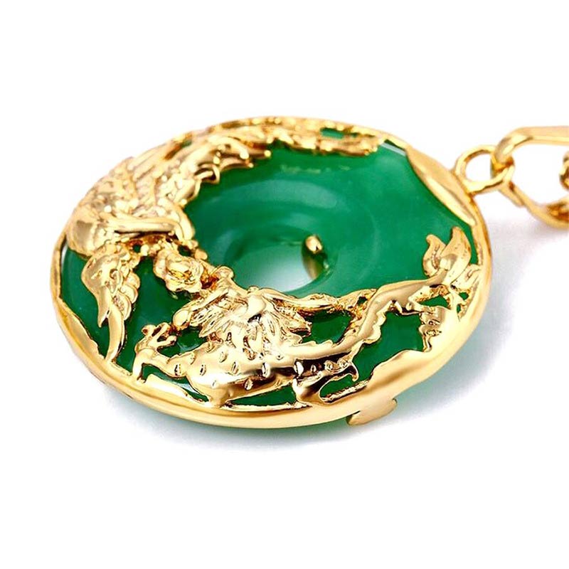Buddha Stones Natural Jade Prosperity Necklace - image 2