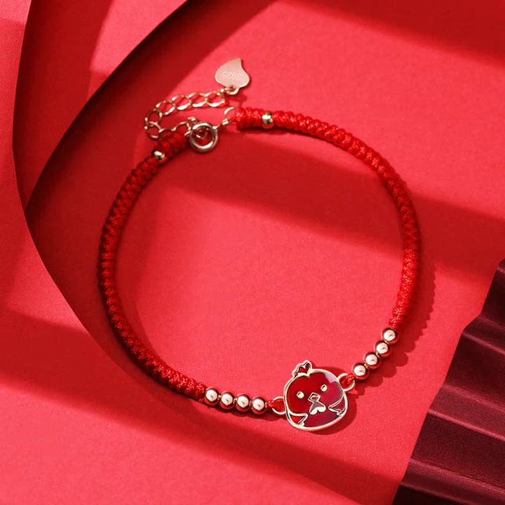 Buddha Stones 925 Sterling Silver Chinese Zodiac Luck Faith Discolor Red String Bracelet - Rooster(Wrist Circumference 15-18cm) - image 17