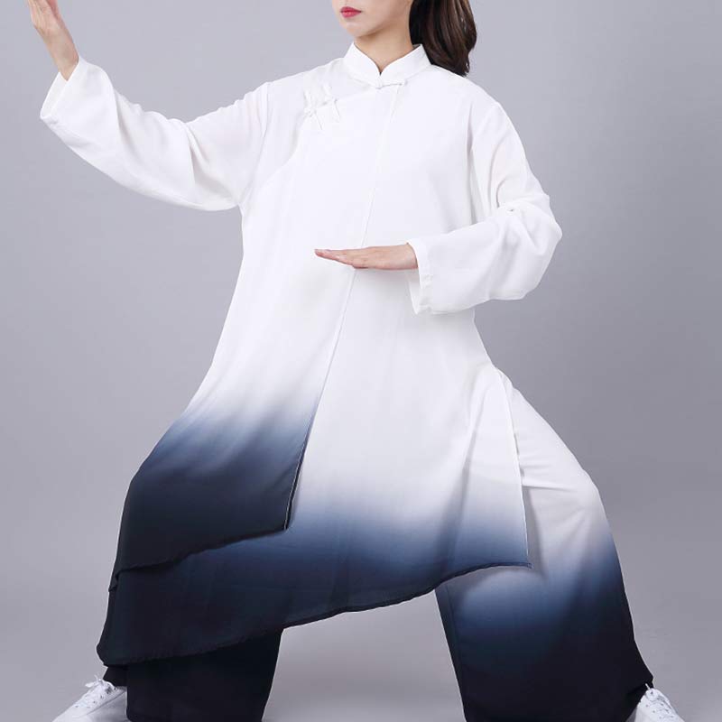 Gradient Painting Meditation Prayer Spiritual Zen Tai Chi Qigong Practice Unisex Clothing Set - image 1