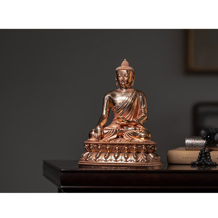 Gautama Shakyamuni Buddha Figurine Serenity Copper Statue Home Decoration - image 13