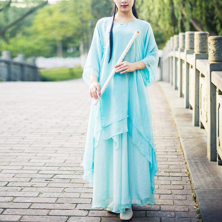 Buddha Stones 3Pcs Yoga Chiffon Clothing Uniform Meditation Zen Practice Women's Set - image 16