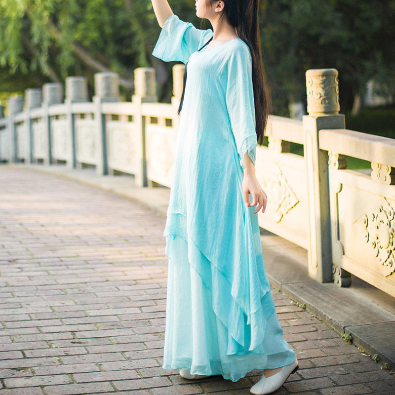 Buddha Stones 3Pcs Yoga Chiffon Clothing Uniform Meditation Zen Practice Women's Set - image 3