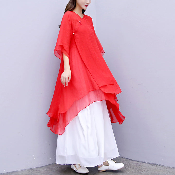 Buddha Stones 3Pcs Yoga Chiffon Clothing Uniform Meditation Zen Practice Women's Set - image 34