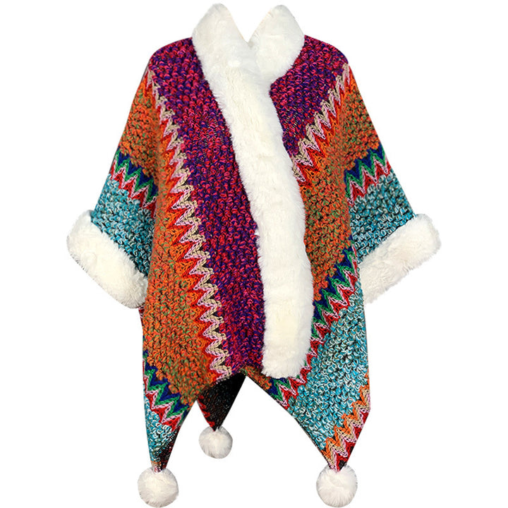 Buddha Stones Tibetan Multicolored Striped Shawl Winter Cozy Travel Scarf Wrap - image 1