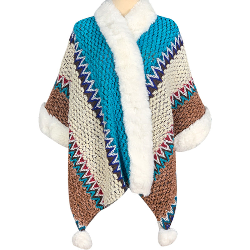 Buddha Stones Tibetan Multicolored Striped Shawl Winter Cozy Travel Scarf Wrap - Blue Beige Brown - image 45