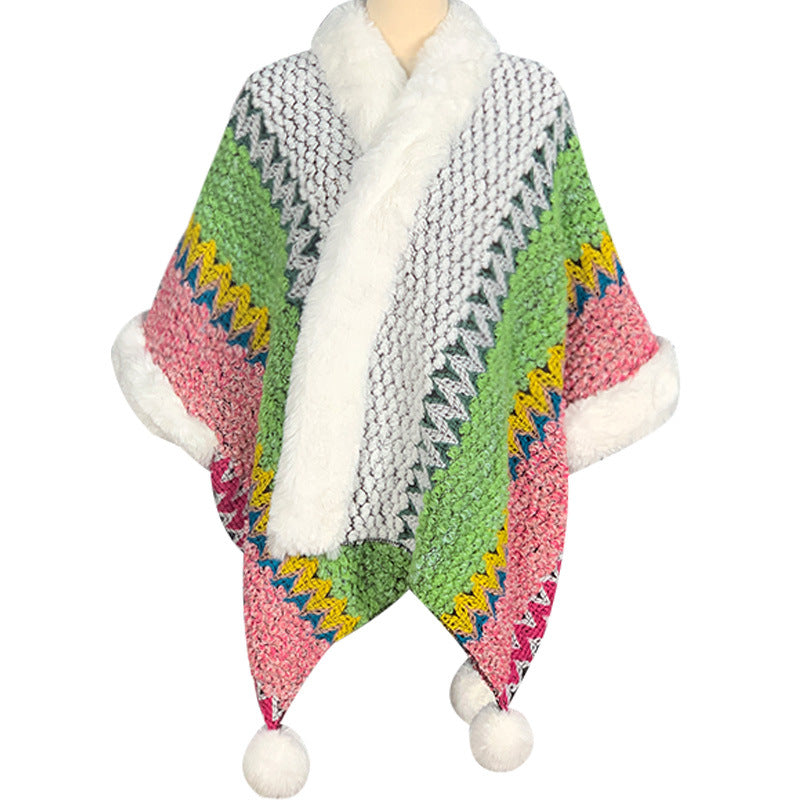 Buddha Stones Tibetan Multicolored Striped Shawl Winter Cozy Travel Scarf Wrap - Beige Green Pink - image 60