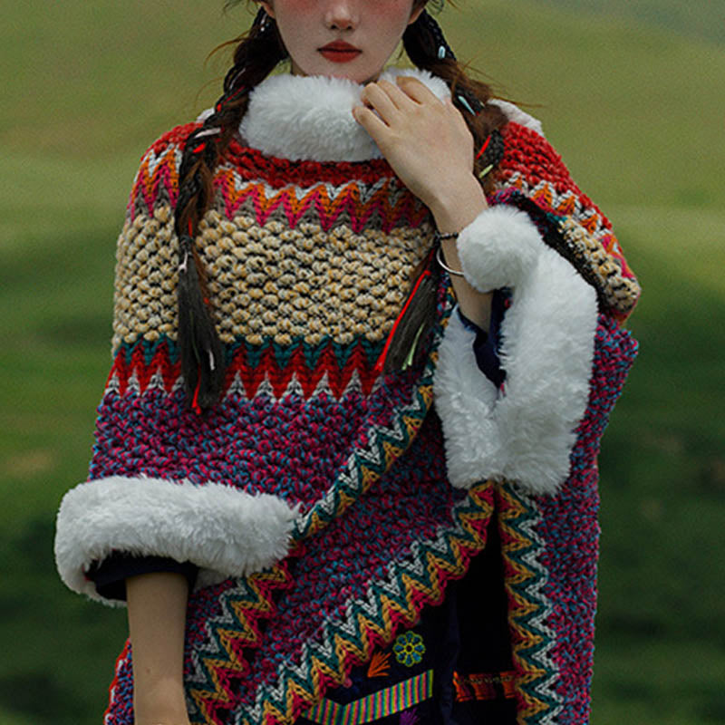 Buddha Stones Tibetan Multicolored Striped Shawl Winter Cozy Travel Scarf Wrap - image 40