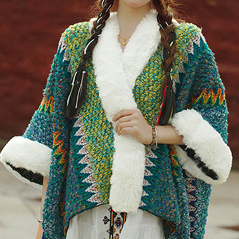 Buddha Stones Tibetan Multicolored Striped Shawl Winter Cozy Travel Scarf Wrap - image 24