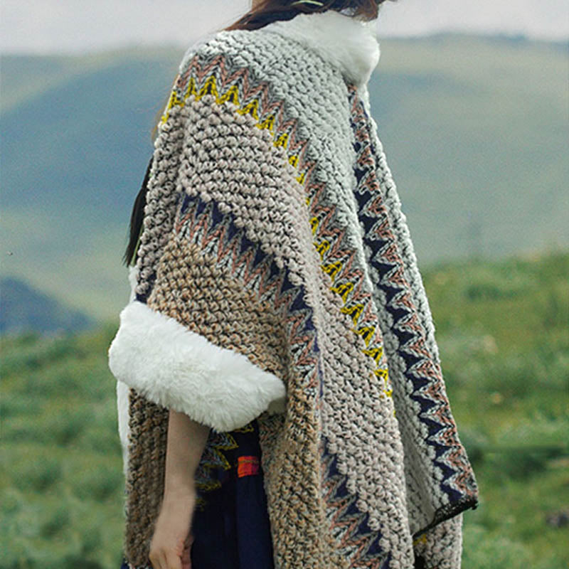 Buddha Stones Tibetan Multicolored Striped Shawl Winter Cozy Travel Scarf Wrap - image 59