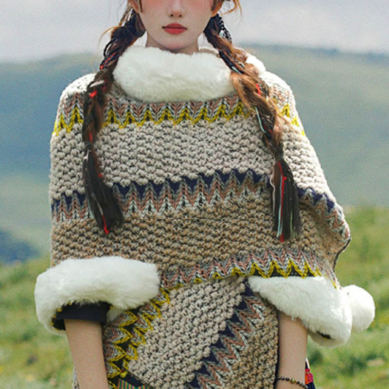 Buddha Stones Tibetan Multicolored Striped Shawl Winter Cozy Travel Scarf Wrap - image 58