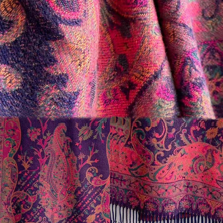 Buddha Stones Tibetan Flower Branch Tassel Shawl Cozy Travel Scarf Wrap - image 14