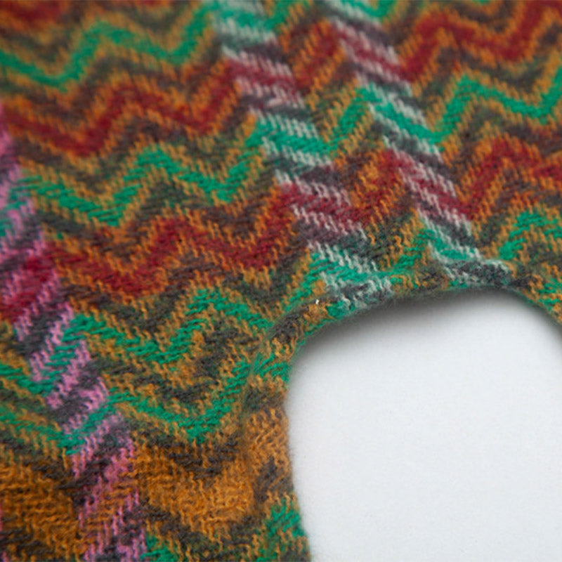 Buddha Stones Tibetan Shawl Colorful Wavy Line Tassels Winter Cozy Travel Scarf Wrap - image 20