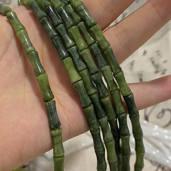 Buddha Stones 925 Sterling Silver Peridot Bamboo Pattern Luck Bracelet - image 4