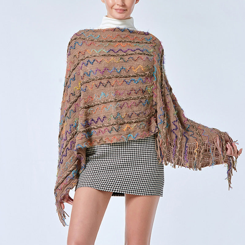 Buddha Stones Tibetan Colorful Striped Shawl Tassels Pullover Winter Cozy Travel Scarf Wrap - image 27