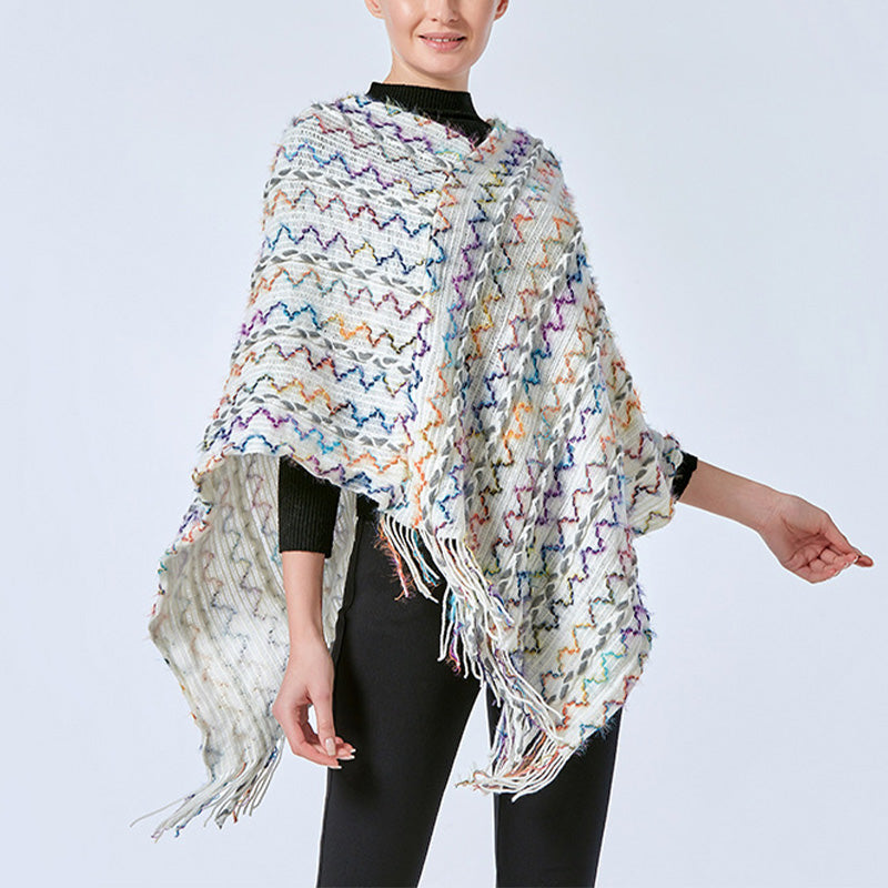 Buddha Stones Tibetan Colorful Striped Shawl Tassels Pullover Winter Cozy Travel Scarf Wrap - image 31