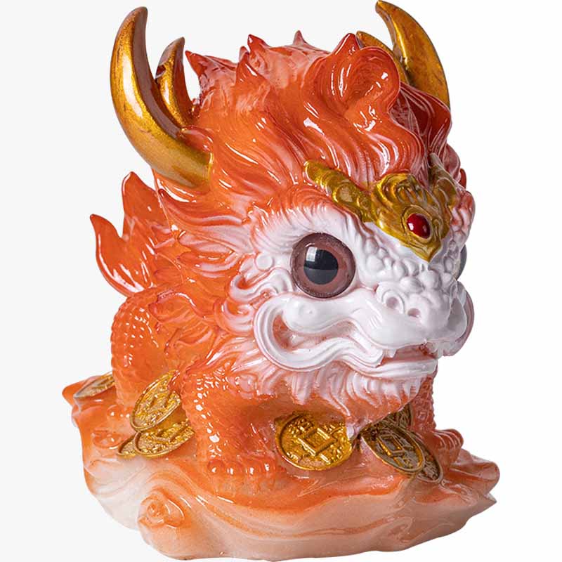 Buddha Stones Color Changing Small Kirin Resin Tea Pet Home Figurine Decoration - image 13