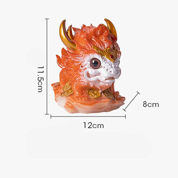 Buddha Stones Color Changing Small Kirin Resin Tea Pet Home Figurine Decoration - image 14