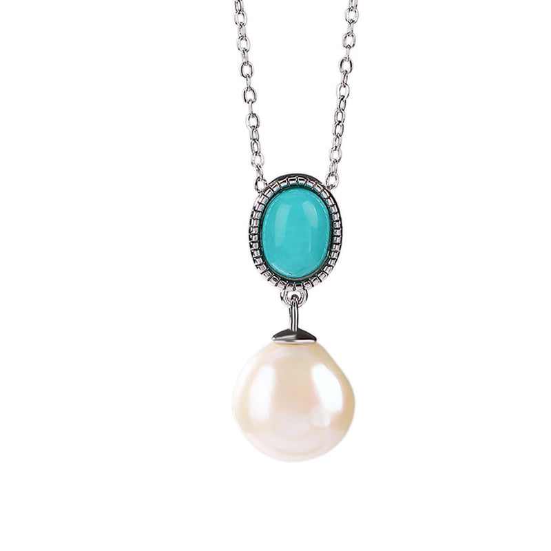 Buddha Stones 925 Sterling Silver Pearl Turquoise Healing Wisdom Necklace Pendant Ring Earrings - image 9