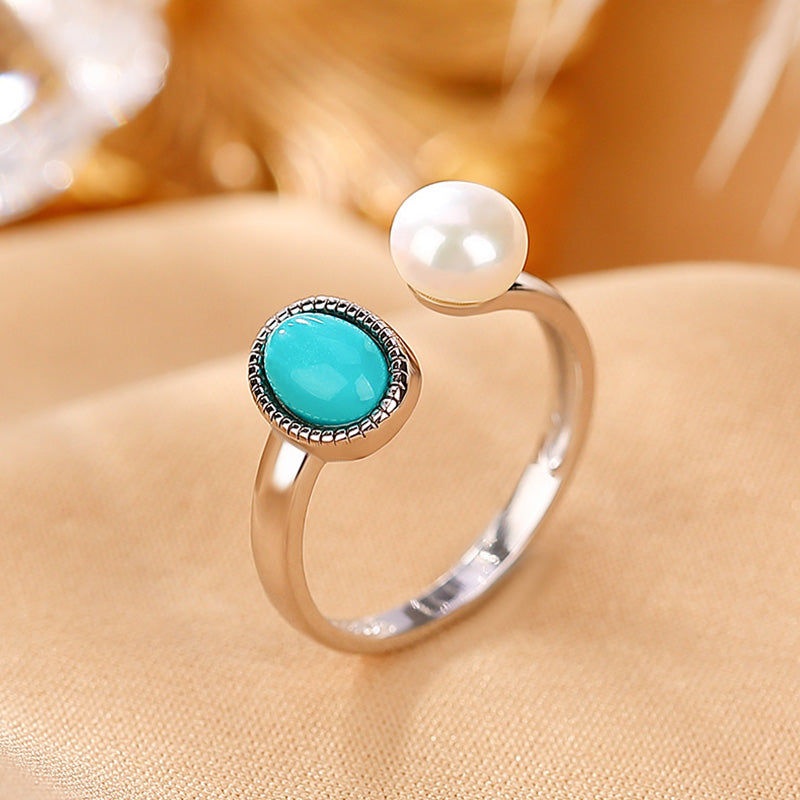 Buddha Stones 925 Sterling Silver Pearl Turquoise Healing Wisdom Necklace Pendant Ring Earrings - image 11