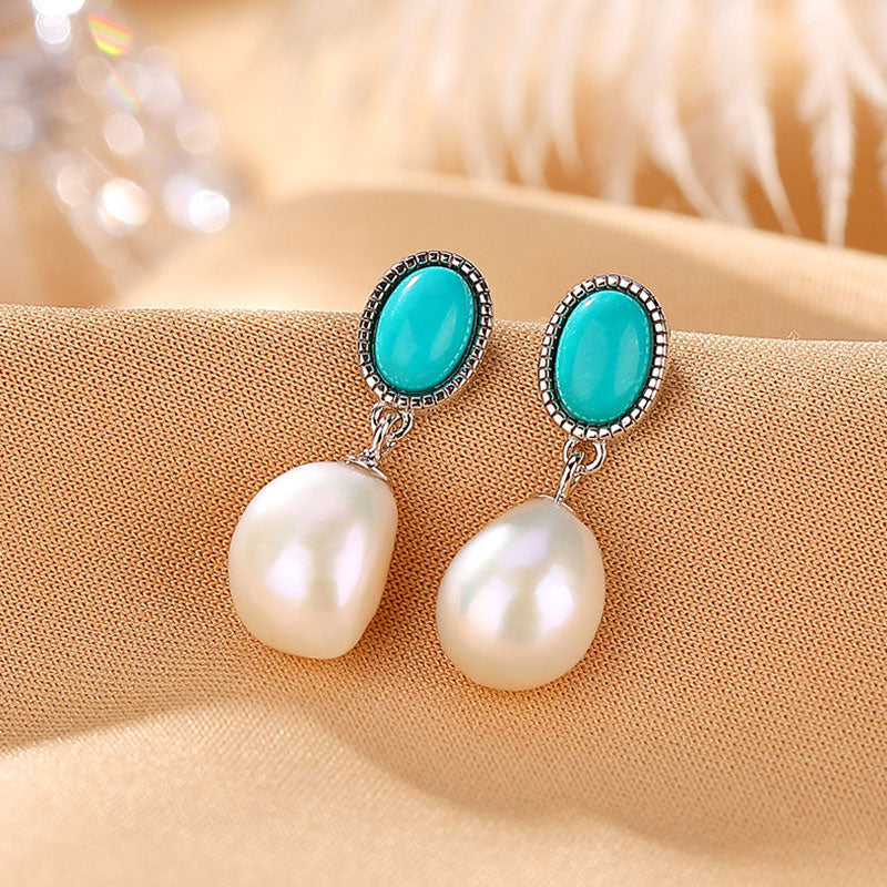 Buddha Stones 925 Sterling Silver Pearl Turquoise Healing Wisdom Necklace Pendant Ring Earrings - image 14