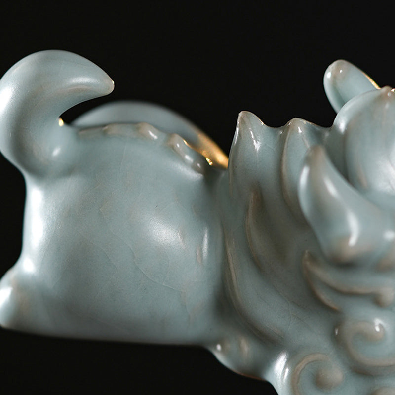 Buddha Stones Year Of The Dragon Luck Ceramic Tea Pet Home Figurine Decoration - image 11